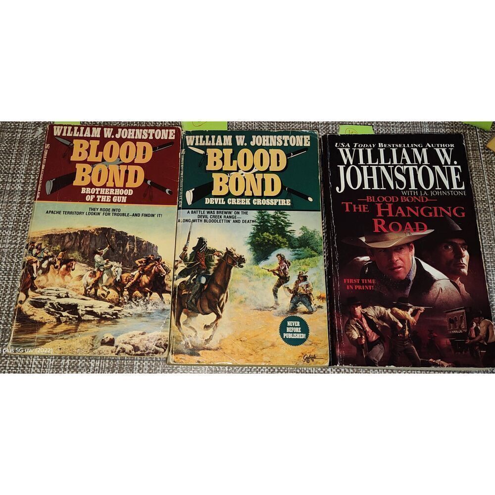 Blood Bond Series William W Johnstone paperback (lot of 3 in series) Cowboy West
